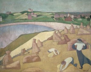 Récolte au bord de la mer - Emile Bernard